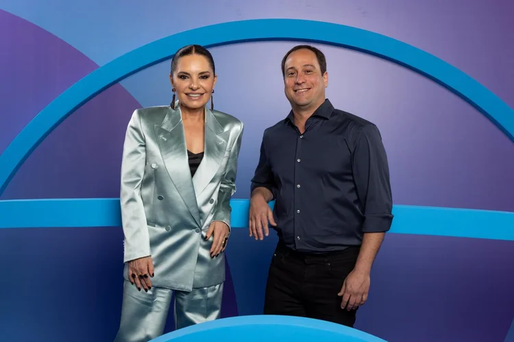 Manzar Feres, diretora de Negócios, e Paulo Marinho, diretor-presidente da Globo: nova aposta da emissora é veicular publicidade segmentada diretamente na TV aberta (Daniela Toviansky / Globo/Divulgação)