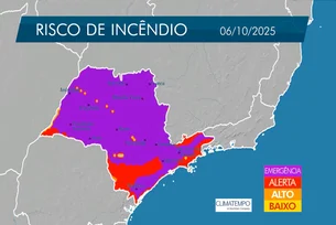 Calor e seca colocam quase todo o Estado de São Paulo em emergência por risco de incêndios