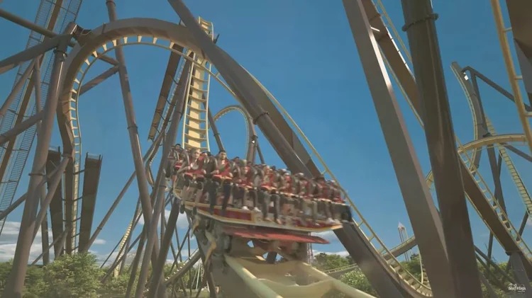 Tormenta Rampaging Run: atração será um marco para o parque (Reprodução/ Six Flags Over Texas)