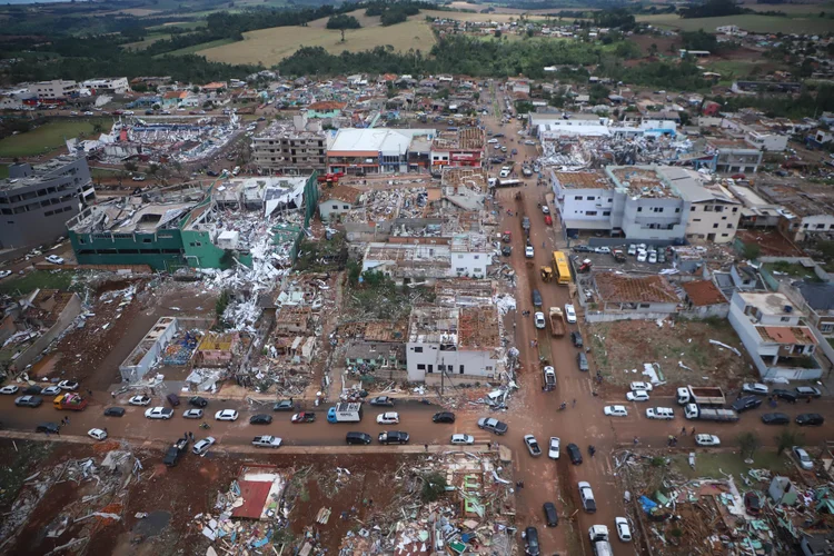 Tornado no Paraná atingiu 80% de Rio Bonito do Iguaçu (Ari Dias/AEN)