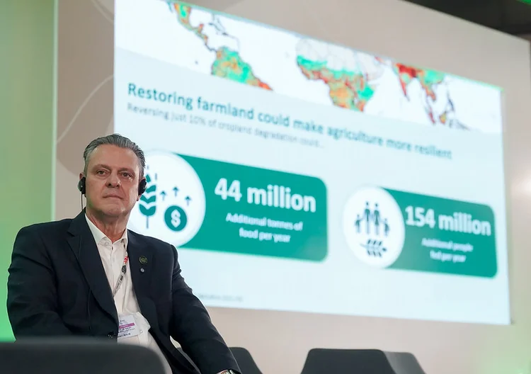Carlos Fávaro, Ministro da Agricultura e Pecuária do Brasil: "É uma belíssima oportunidade de promover a segurança alimentar, preservação e servir como modelo para todos os países que têm floresta como o Brasil" (Flickr / COP30 )