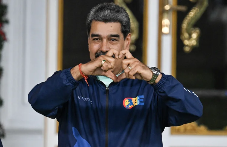 Presidente da Venezuela Nicolás Maduro durante evento em Caracas, em 21 de novembro (Juan Barreto/AFP)