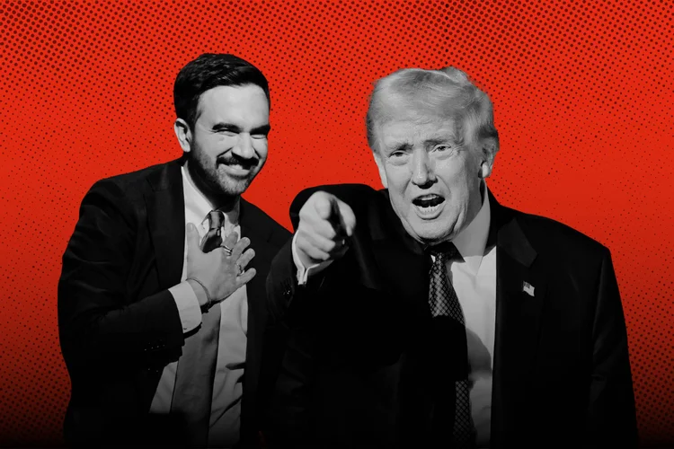 Zohran Mamdani e Donald Trump: presidente dos EUA disse que conversa deve partir do prefeito eleito de Nova York. (Getty Images/Montagem/Exame)