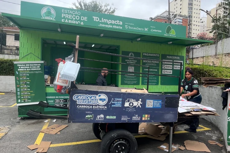 Estação Preço de Fábrica: local combina reciclagem, rastreabilidade e pagamento justo aos catadores (GREEN MINING/Divulgação)