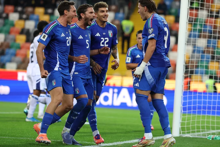 Seleção Italiana: equipe venceu o time de Israel por 3 a 0 no dia 14 de outubro (Claudio Villa/FIGC/Getty Images)