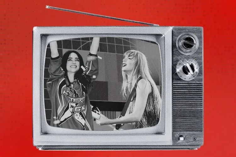 Billie Eilish e Taylor Swift: cantoras fazem parte de negócio lucrativo para os cinemas e streaming (Montagem/EXAME/Getty Images)