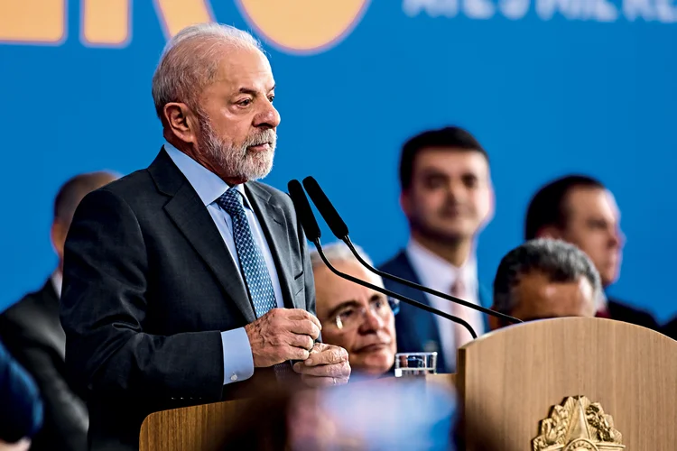 Presidente Luiz Inácio Lula da Silva: o petista buscará a reeleição em cenário indefinido da direita — e com o país polarizado (Ton Molina/NurPhoto/Getty Images)