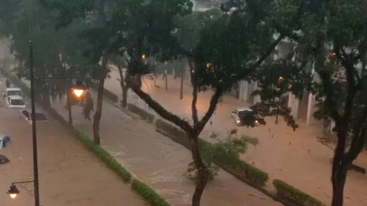 Petrópolis: a cidade já foi muito afetadas pelas chuvas em 2022 (Reprodução/Memorial Petrópolis)