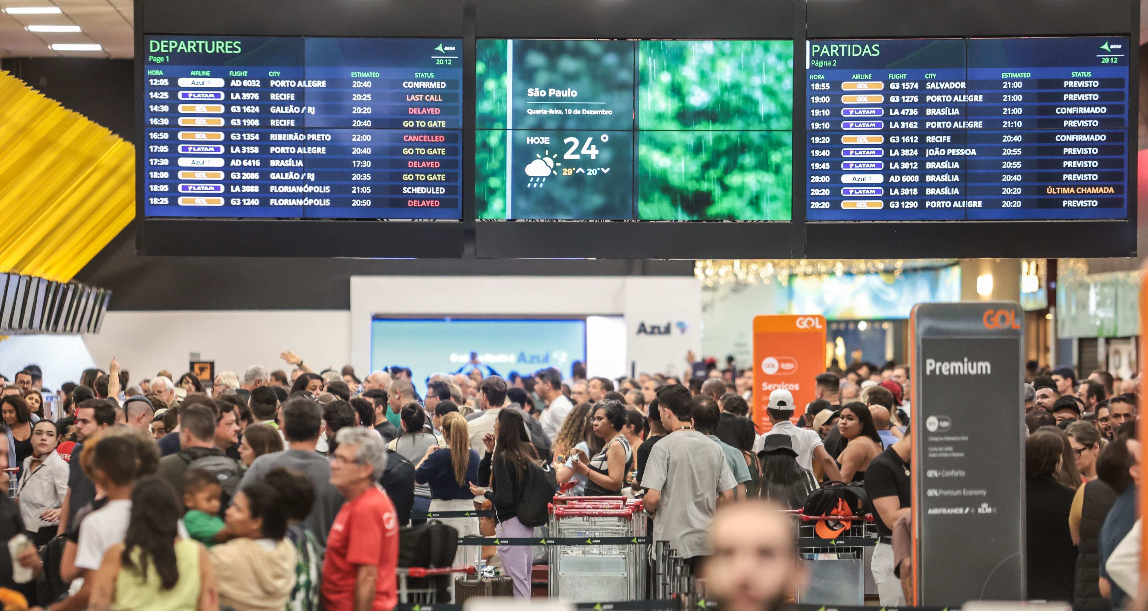 Aeroporto lotado: Congonhas lotado devido a cancelamento de voos