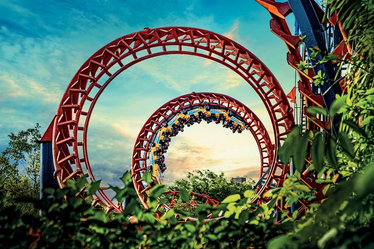 Montanha-russa Star Mountain: uma das primeiras atrações instaladas no Beto Carrero World, em 1994 (Leandro Fonseca /Exame)