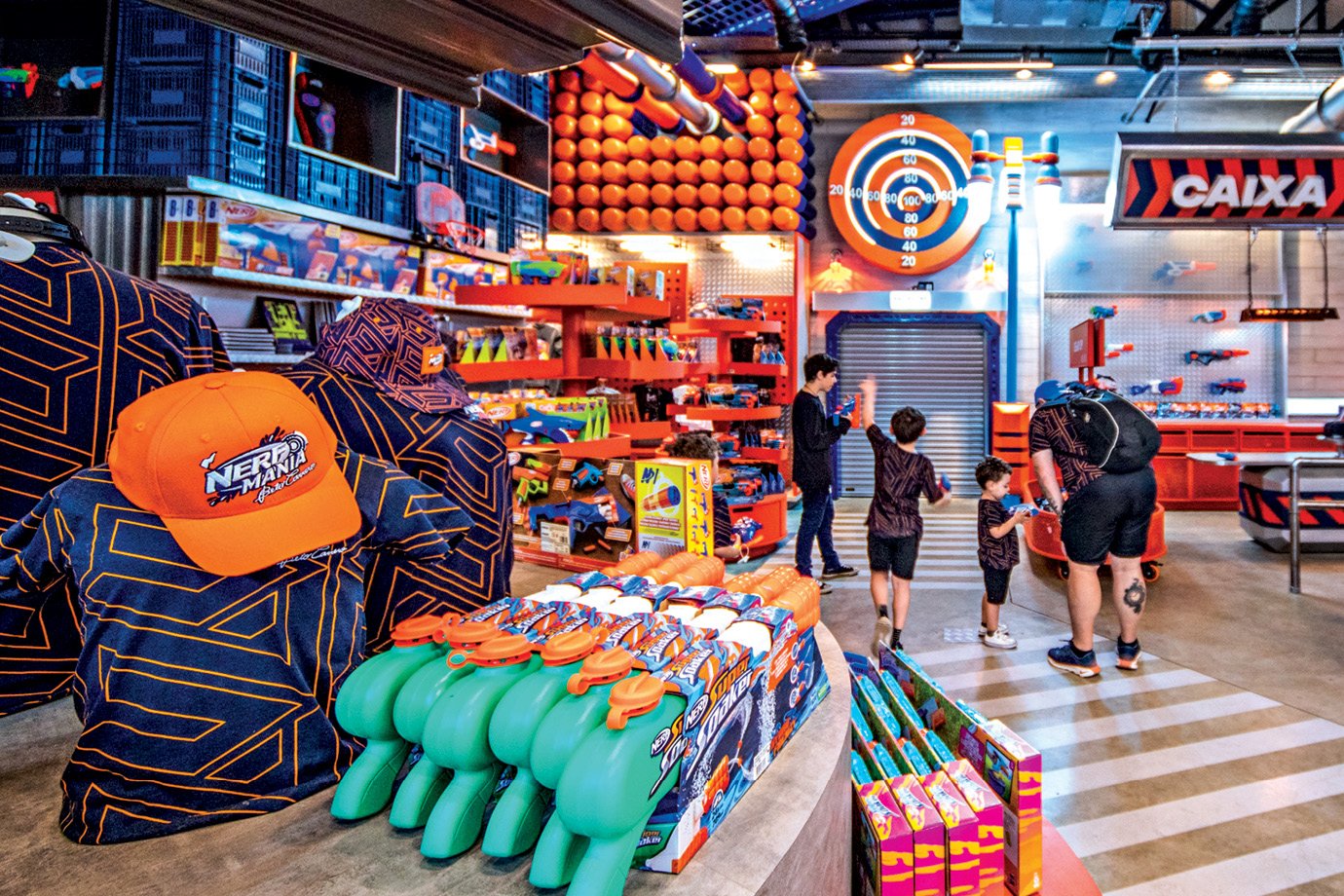 Loja do brinquedo Nerf dentro do Beto Carrero World: nos últimos anos, áreas temáticas ganharam lojas que ajudam a aumentar o tíquete médio dentro do parque 
