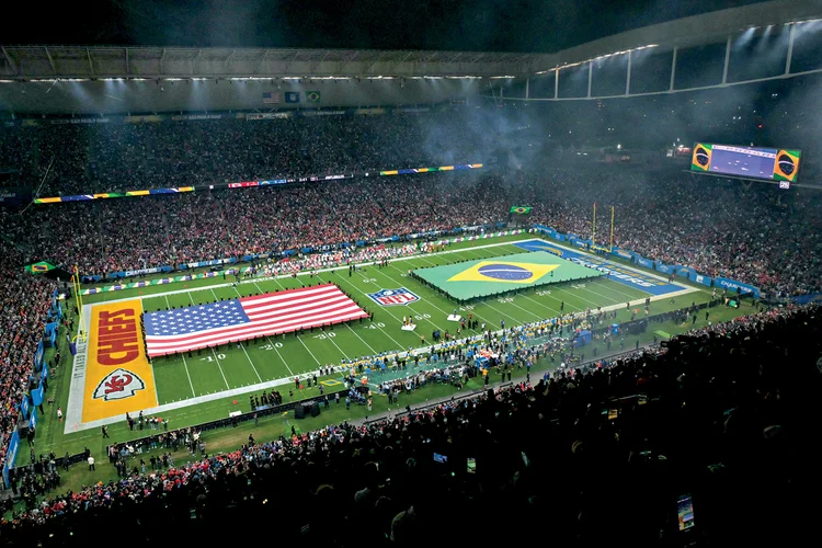 NFL no Brasil: público brasileiro que se interessa pelos jogos da liga é estimado em 36 milhões de pessoas (Nelson Almeida/AFP/Getty Images)
