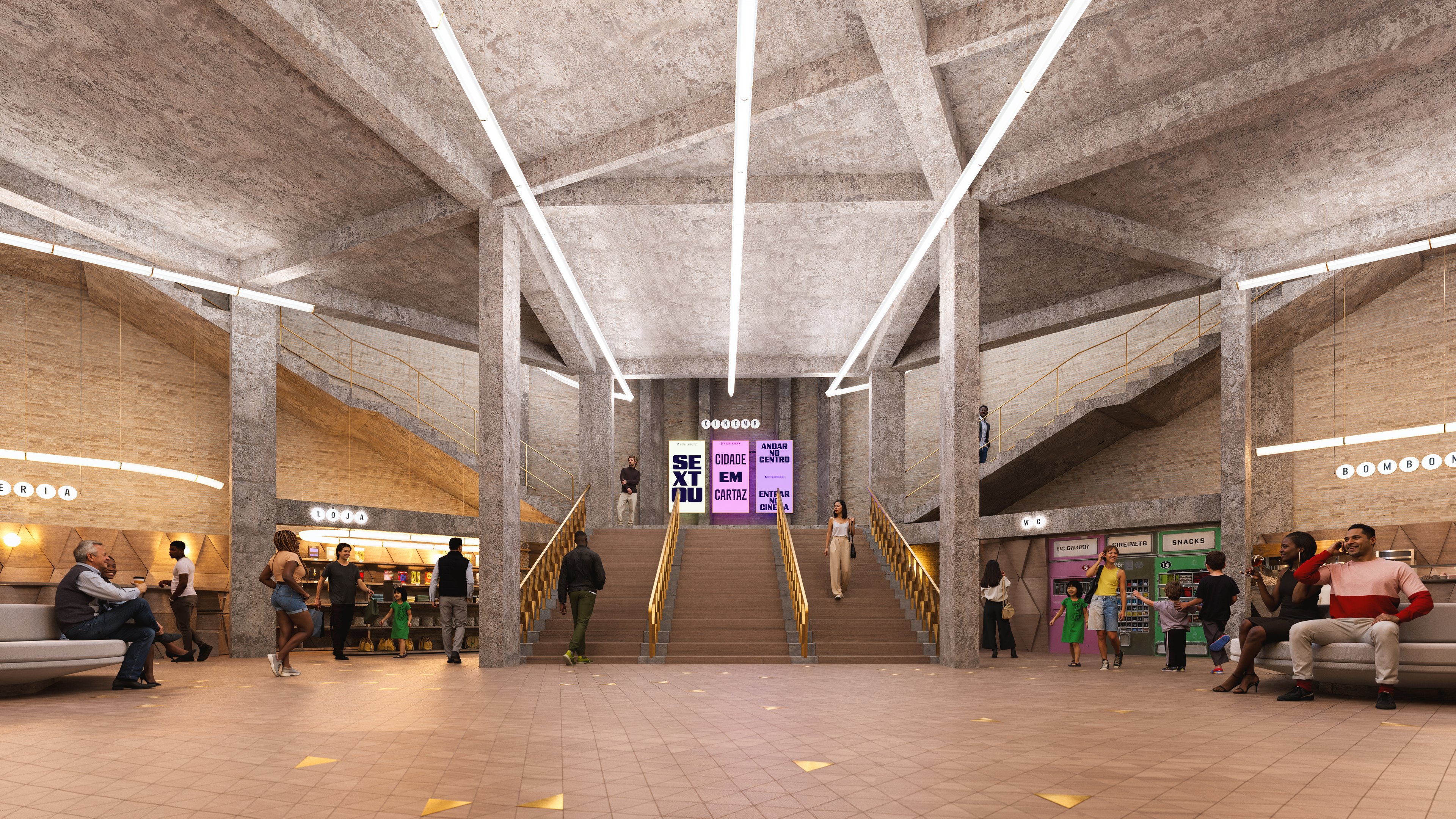 Localizado no térreo do edifício projetado por Oscar Niemeyer, o cinema estava fechado há quase quatro décadas.