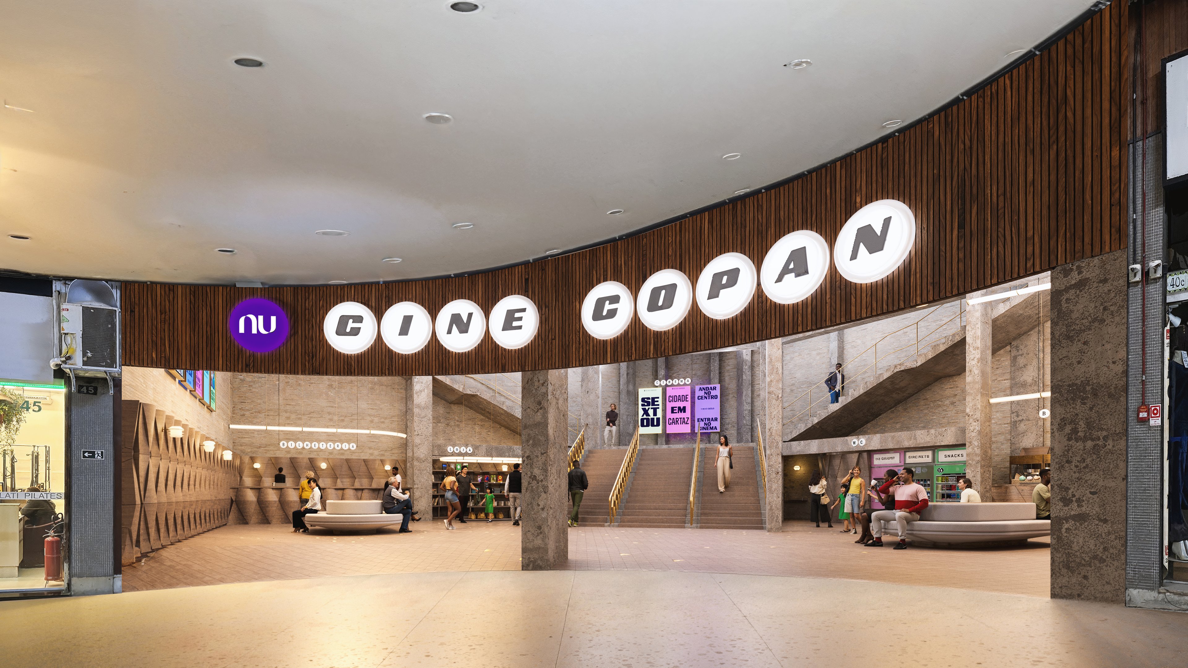Nubank anunciou o patrocínio da reabertura do histórico Cine Copan, no centro de São Paulo, que passa a se chamar Nu Cine Copan
