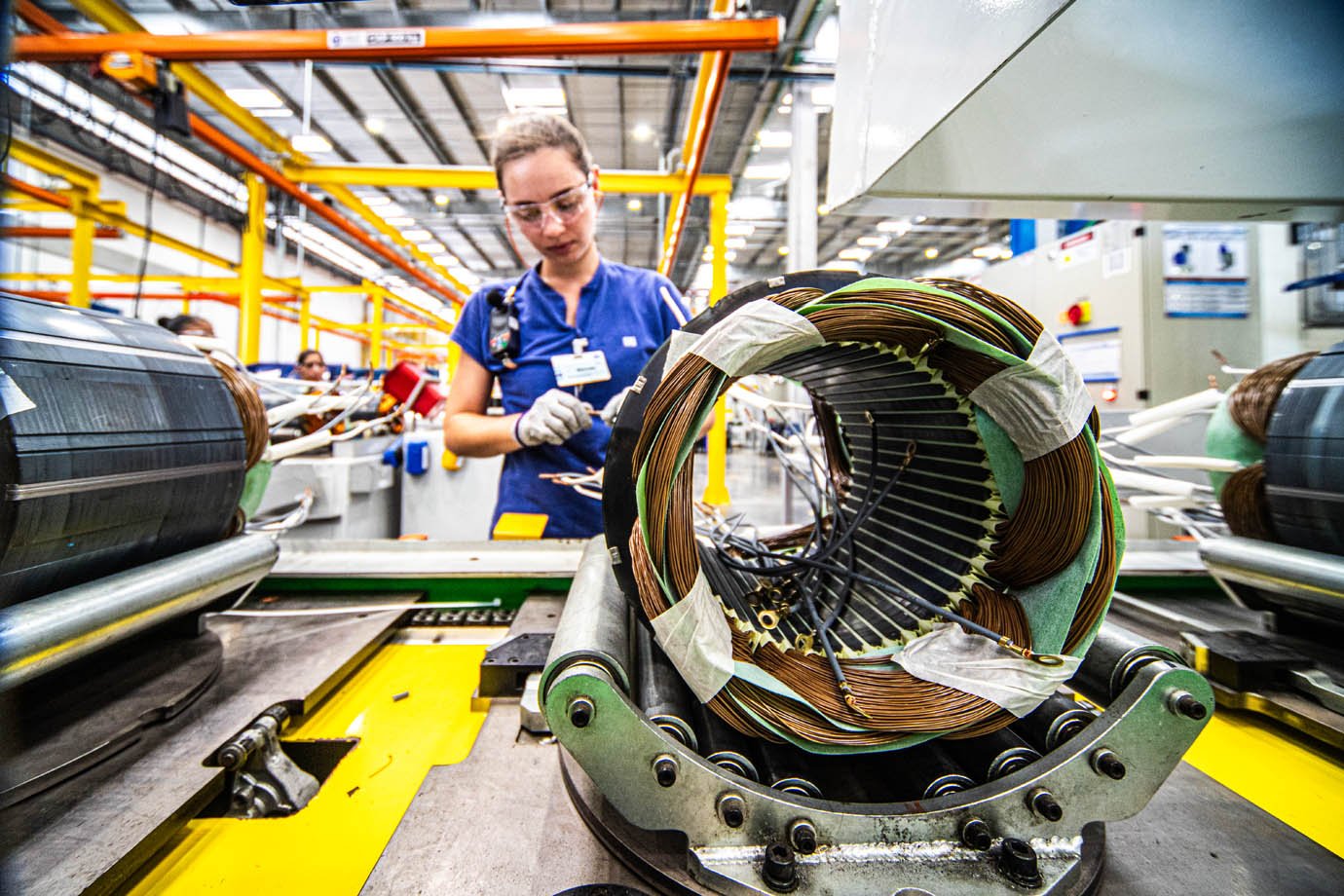 Fabrica da WEG em Santa Catarina, Jaragua do Sul - SC
Industria, fabrica, funcionarios, 

Foto:  Leandro Fonseca
Data: 12/02/2026