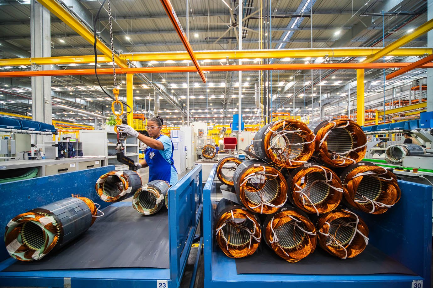 Fabrica da WEG em Santa Catarina, Jaragua do Sul - SC
Industria, fabrica, funcionarios, 

Foto:  Leandro Fonseca
Data: 12/02/2026