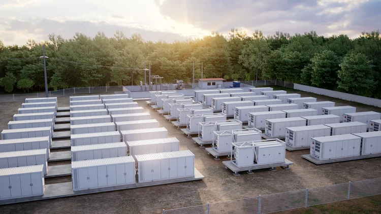 Instalações de BESS ao lado de subestação elétrica