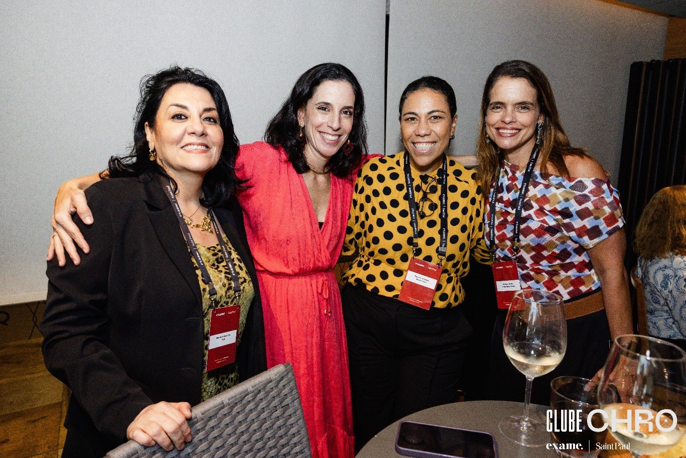 Maria Antonietta Russo (CHRO TIM), Martha Didier (Comunidades e Rel. Estratégicos Exame Saint Paul), Roberta Oliveira (CHRO Ocean Pact), Daniella Gallo (CHRO Radix)
