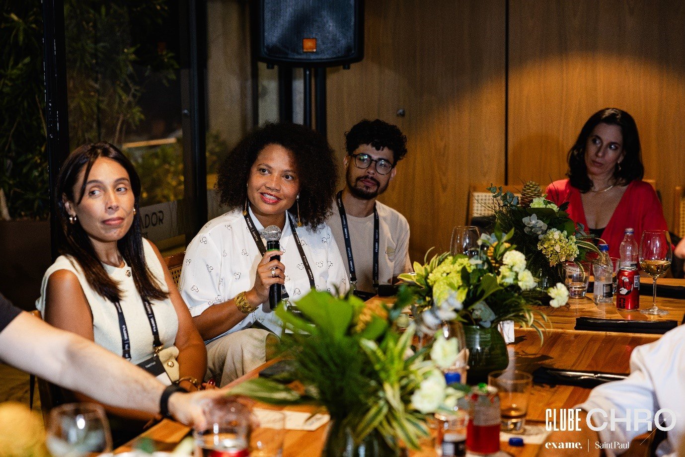 Analu Fiuza (Diretora de Gente, Gestão e Operações Grupo Iter), Vanessa Olimpia (Direção Consultiva Talentos – RH Rock World), Vinicius Barreto (Rock World) e Martha Didier (Comunidades e Rel. Estratégicos Exame Saint Paul)