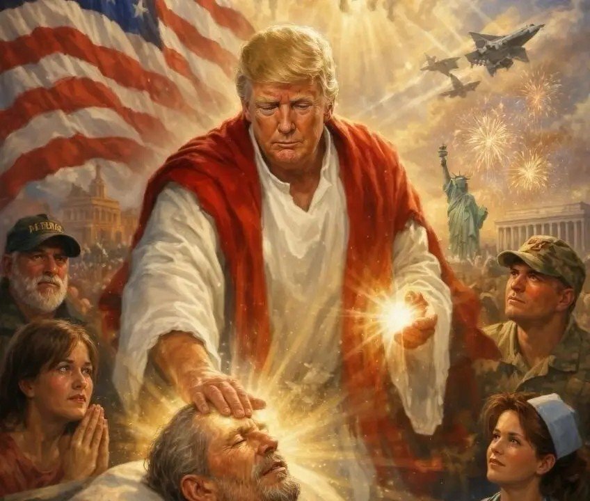 Trump deleta imagem de si mesmo como Jesus após críticas de políticos e grupos conservadores