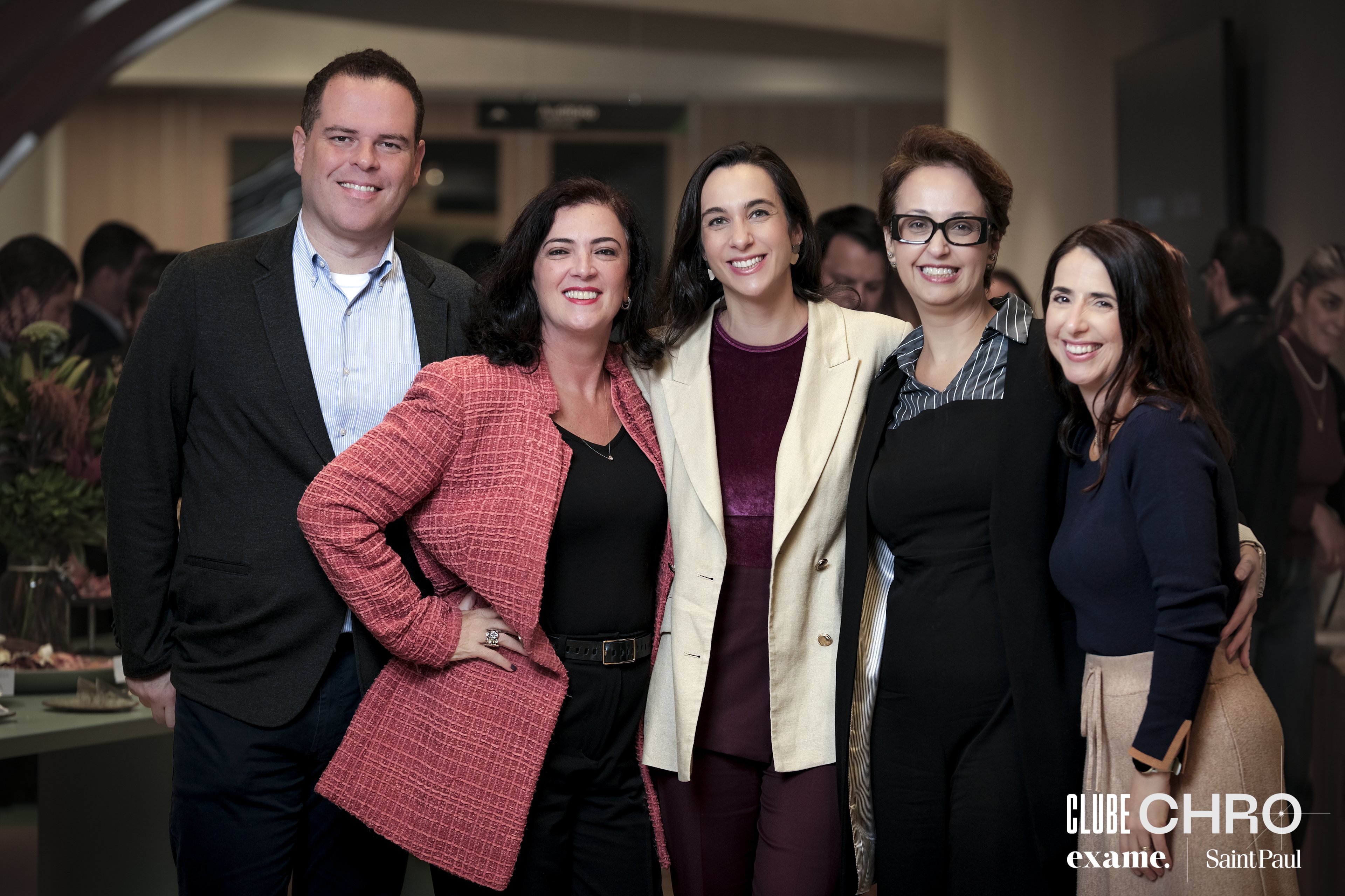 Jeison Lion (Executivo de RH), Ana Franzotti (Executiva de RH), Sarita Vollnhofer (CHRO Alice), Vanessa Togniolli (CHRO Numen), Bia Nóbrega (CHRO We Capital) 