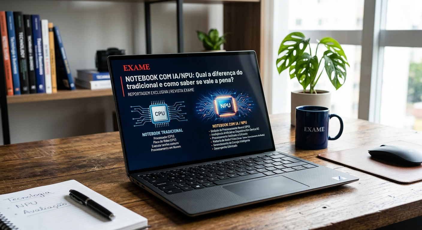 Notebook com IA/NPU: qual a diferença do tradicional e como saber se vale a pena?