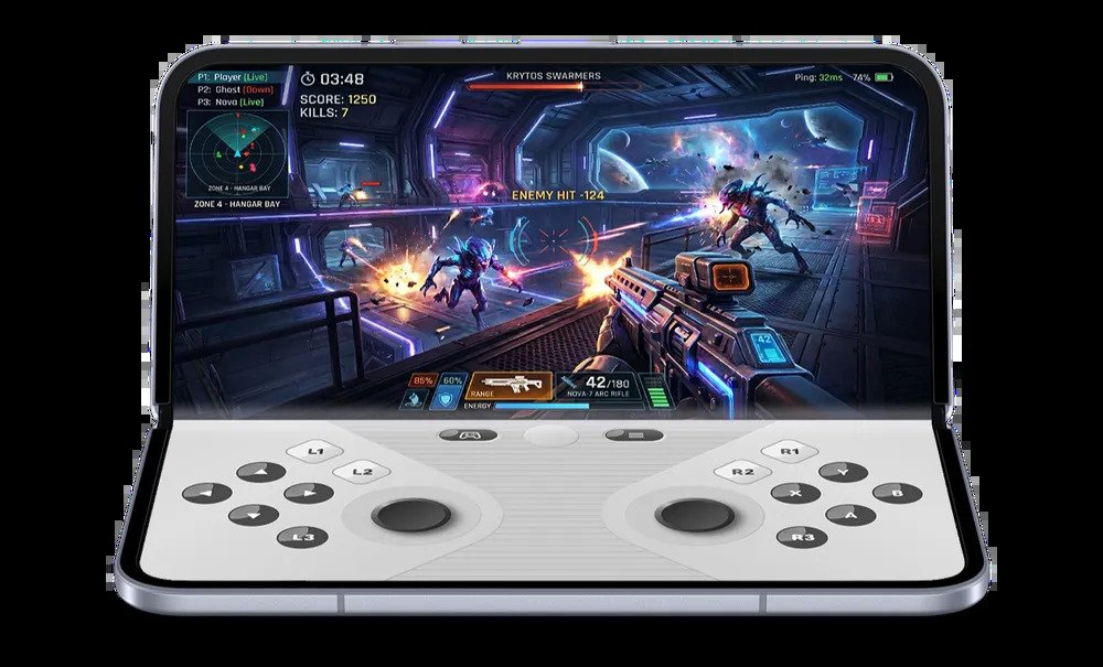 Jogo na tela dobrável no Android 17. Foto: Divulgação/Google