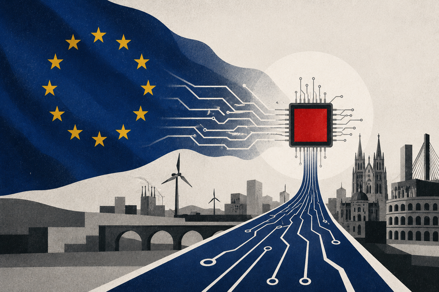 Sem gigantes de tecnologia, Europa aposta em bancos e infraestrutura para capturar ganhos da IA