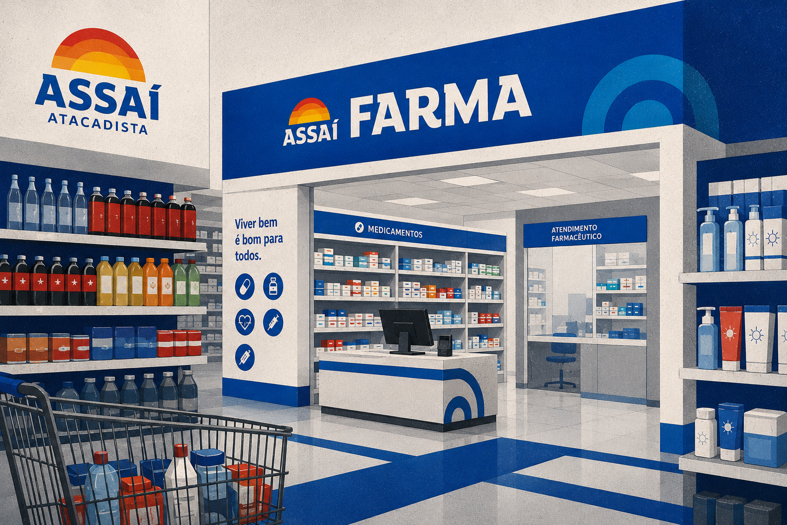 Fomos à farmácia do Assaí: supermercado e drogaria em uma única loja