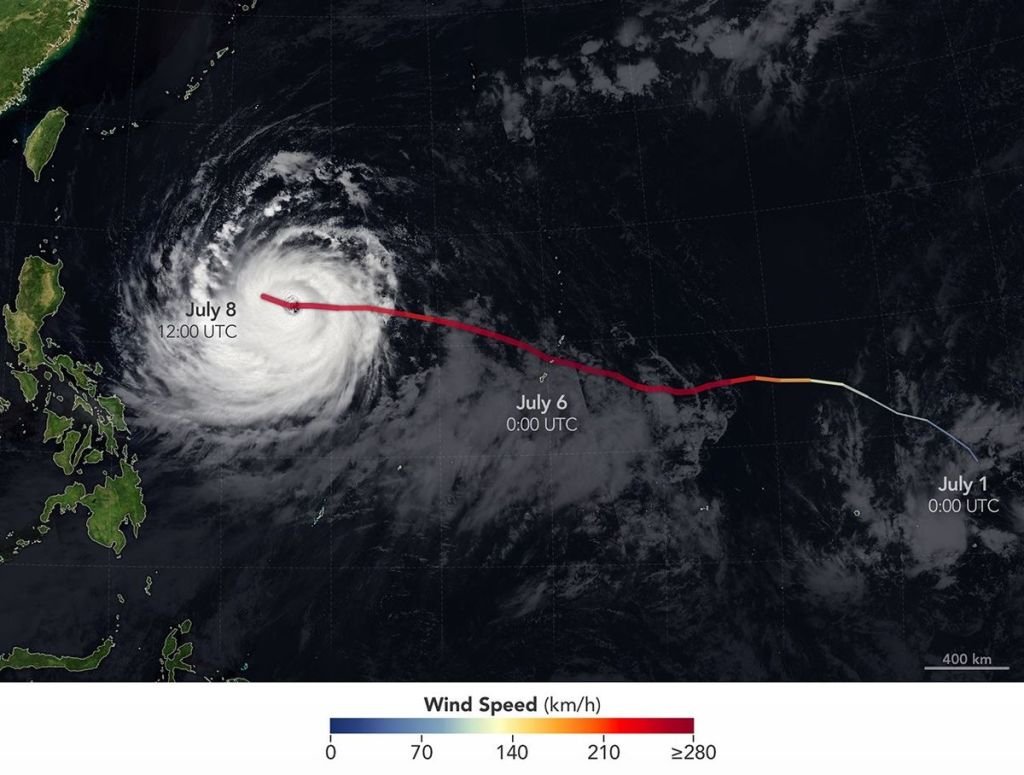 Nasa registra olho do supertufão Bavi em imagem de satélite | Exame