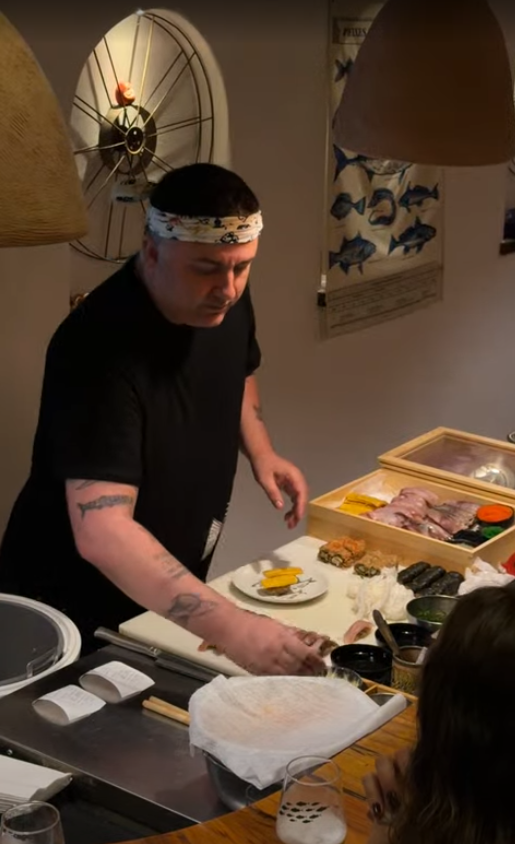 Chef Eduardo Diniz no restaurante Fugu