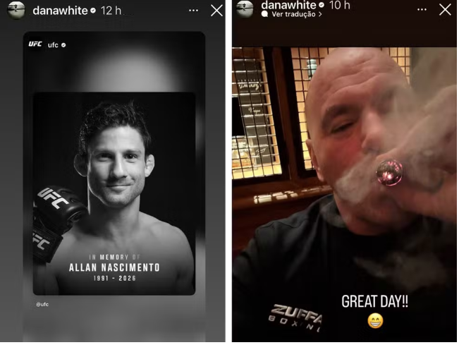 Após morte de 'Puro Osso', presidente do UFC faz post fumando charuto com emoji feliz