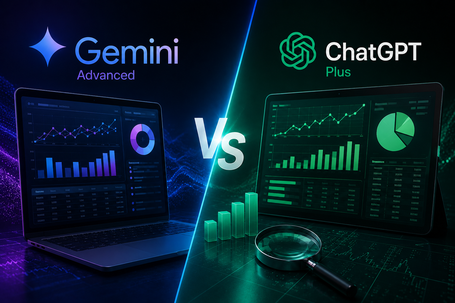 Gemini Advanced vs ChatGPT Plus: qual a melhor ferramenta para análise de dados em 2026?