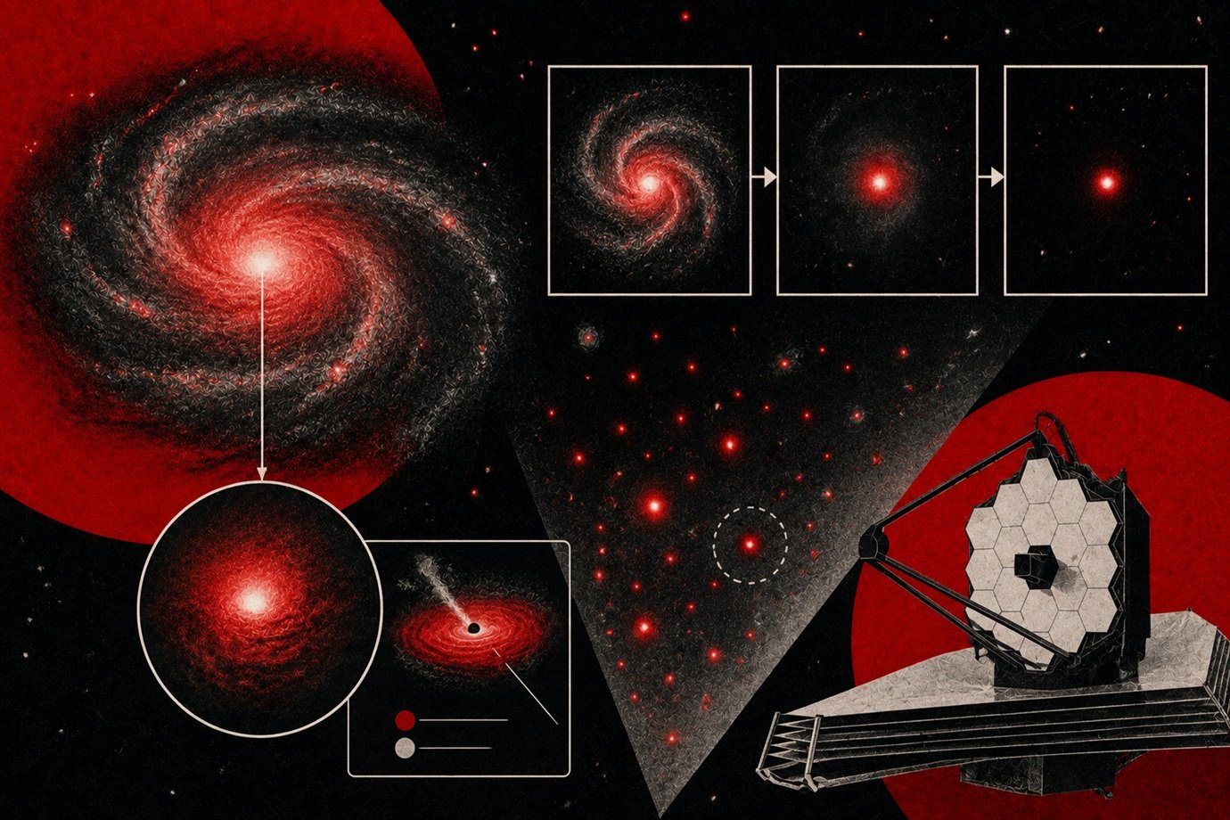 Webb pode ter descoberto destino dos misteriosos 'pontinhos vermelhos' do Universo