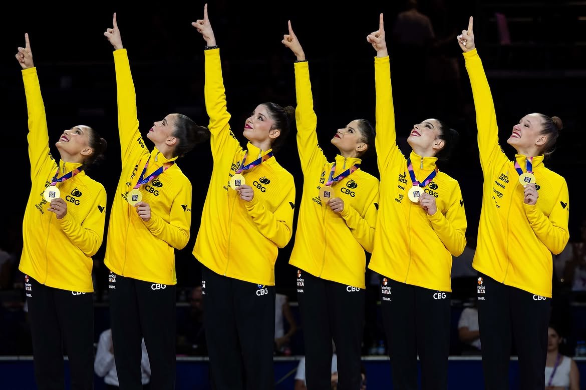 Brasil faz história com primeiro ouro no Mundial de ginástica rítmica; veja apresentação
