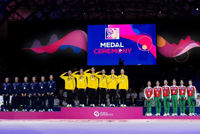 Ao som de Lady Gaga, Brasil conquista 2º ouro no Mundial de ginástica rítmica; veja vídeo