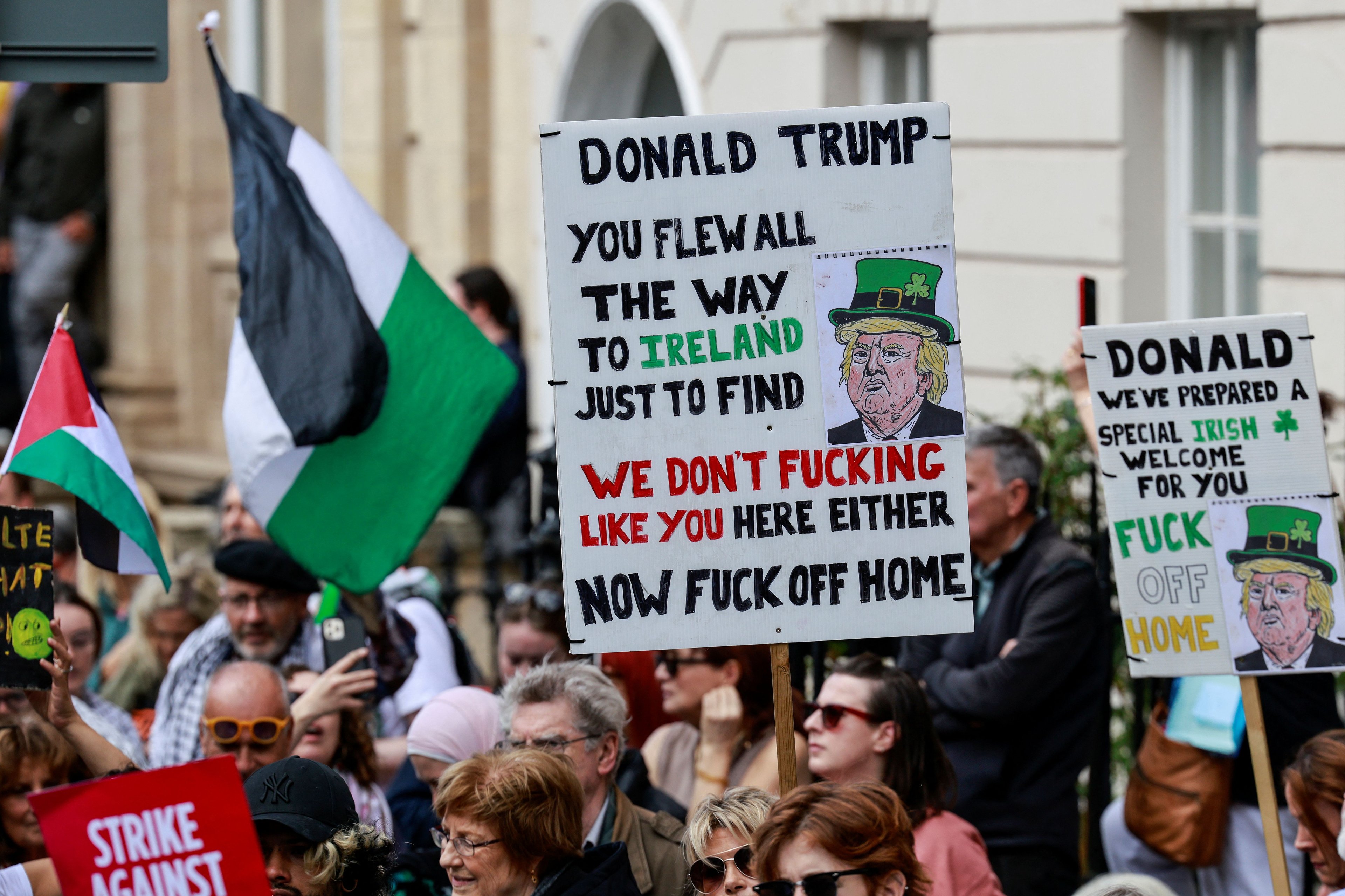 Protestos em Dublin 