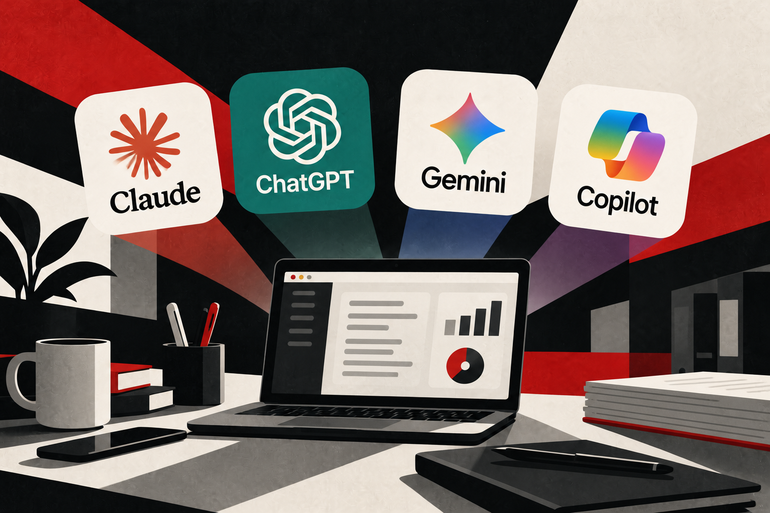 Claude, ChatGPT, Gemini ou Copilot: qual assistente de IA rende mais no trabalho de escritório