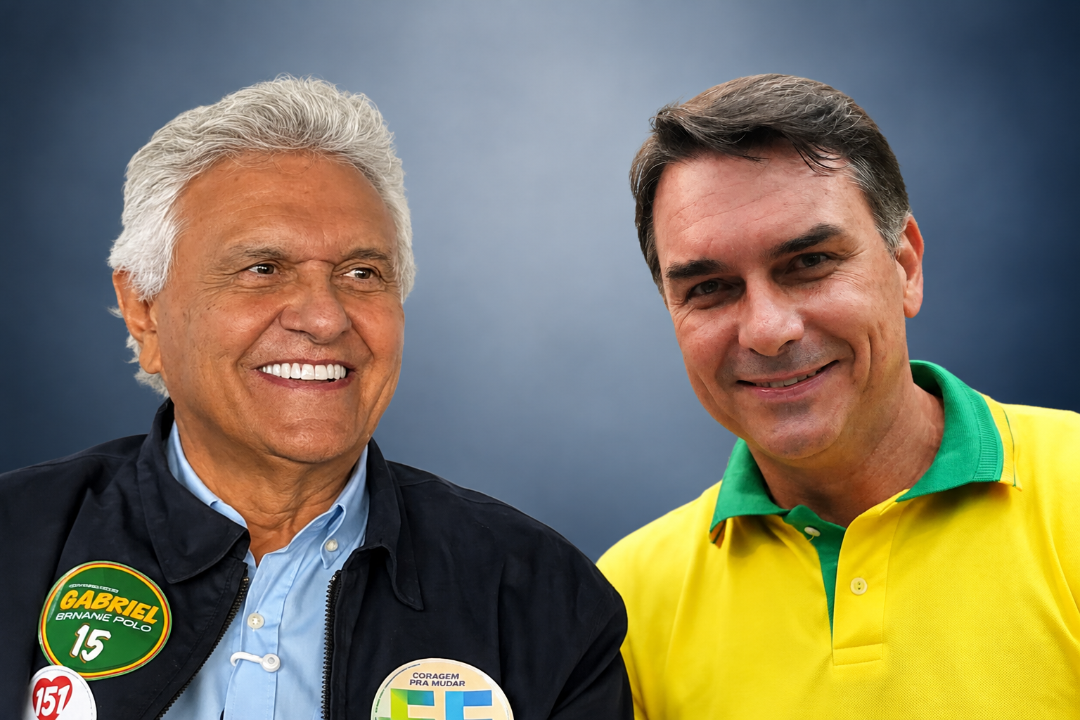 Real Time Big Data: Caiado e Flávio Bolsonaro empatam na liderança em Goiás