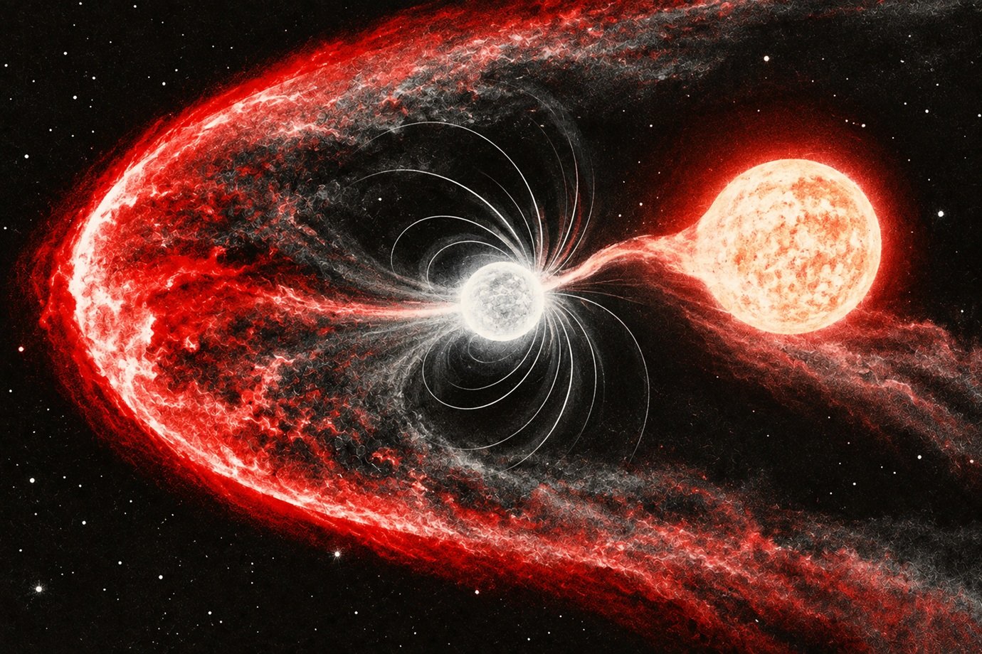 'Algo nunca visto': estrela morta produz onda de choque que desafia astrônomos