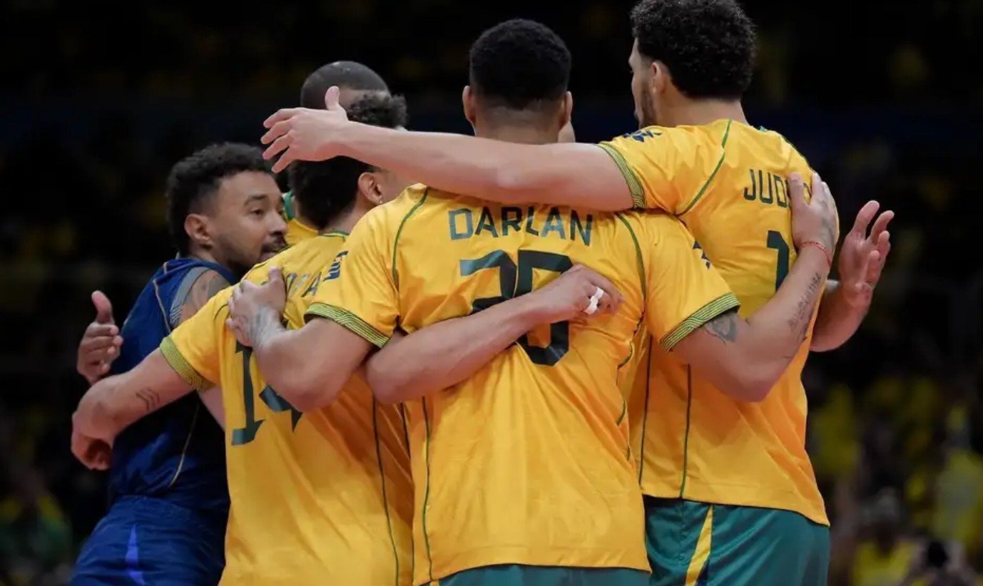Brasil vence Argentina e garante vaga nas Olimpíadas de Los Angeles no vôlei masculino