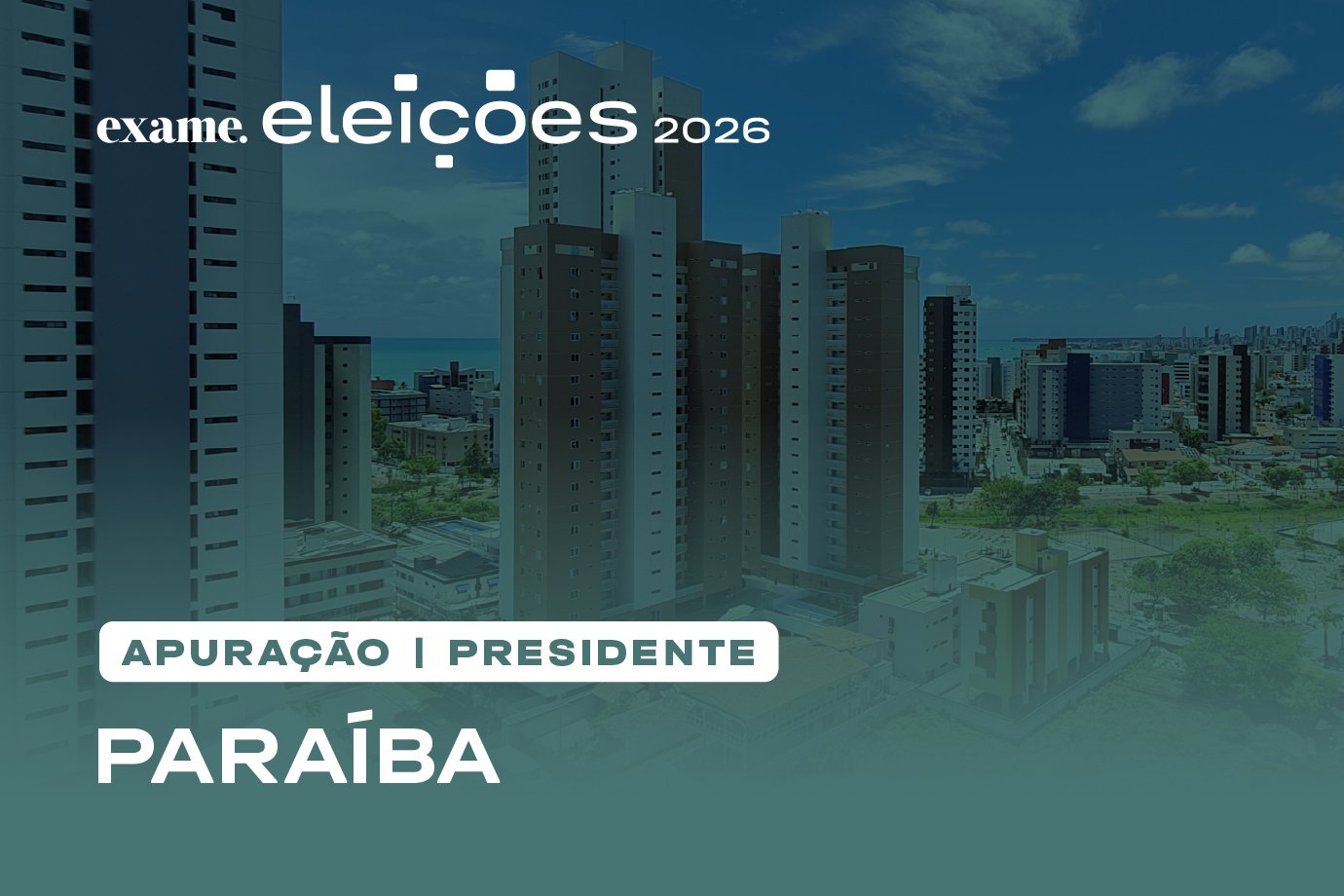 Apuração de presidente na Paraíba: veja em tempo real quem está ganhando a eleição