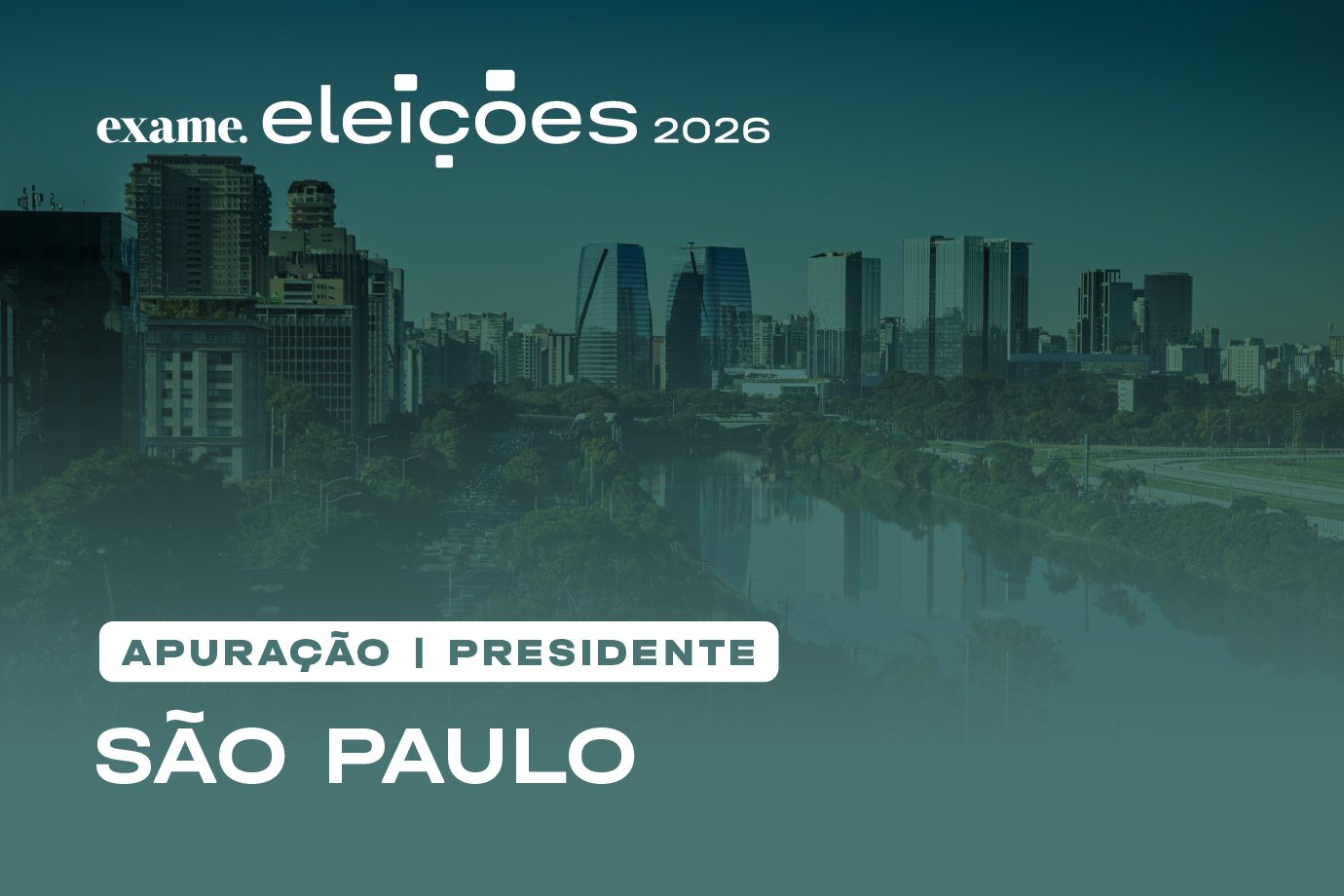 Apuração de presidente em SP: veja em tempo real quem está ganhando a eleição