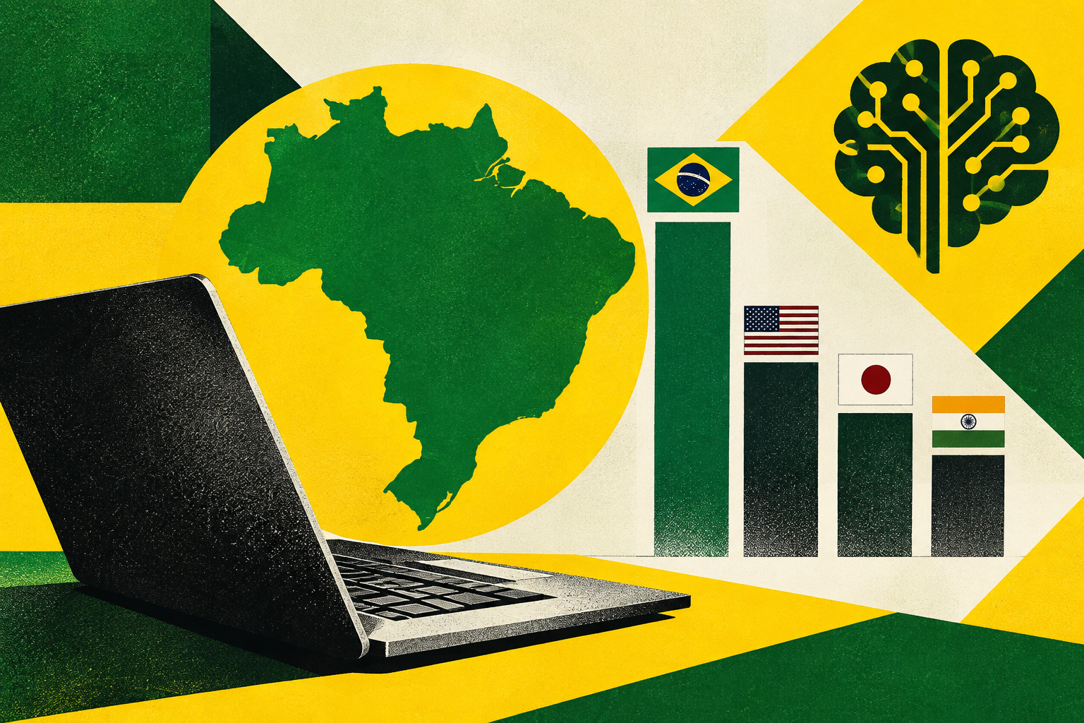 Brasil supera EUA, Japão e Índia em profissionais de fronteira em IA, aponta Microsoft