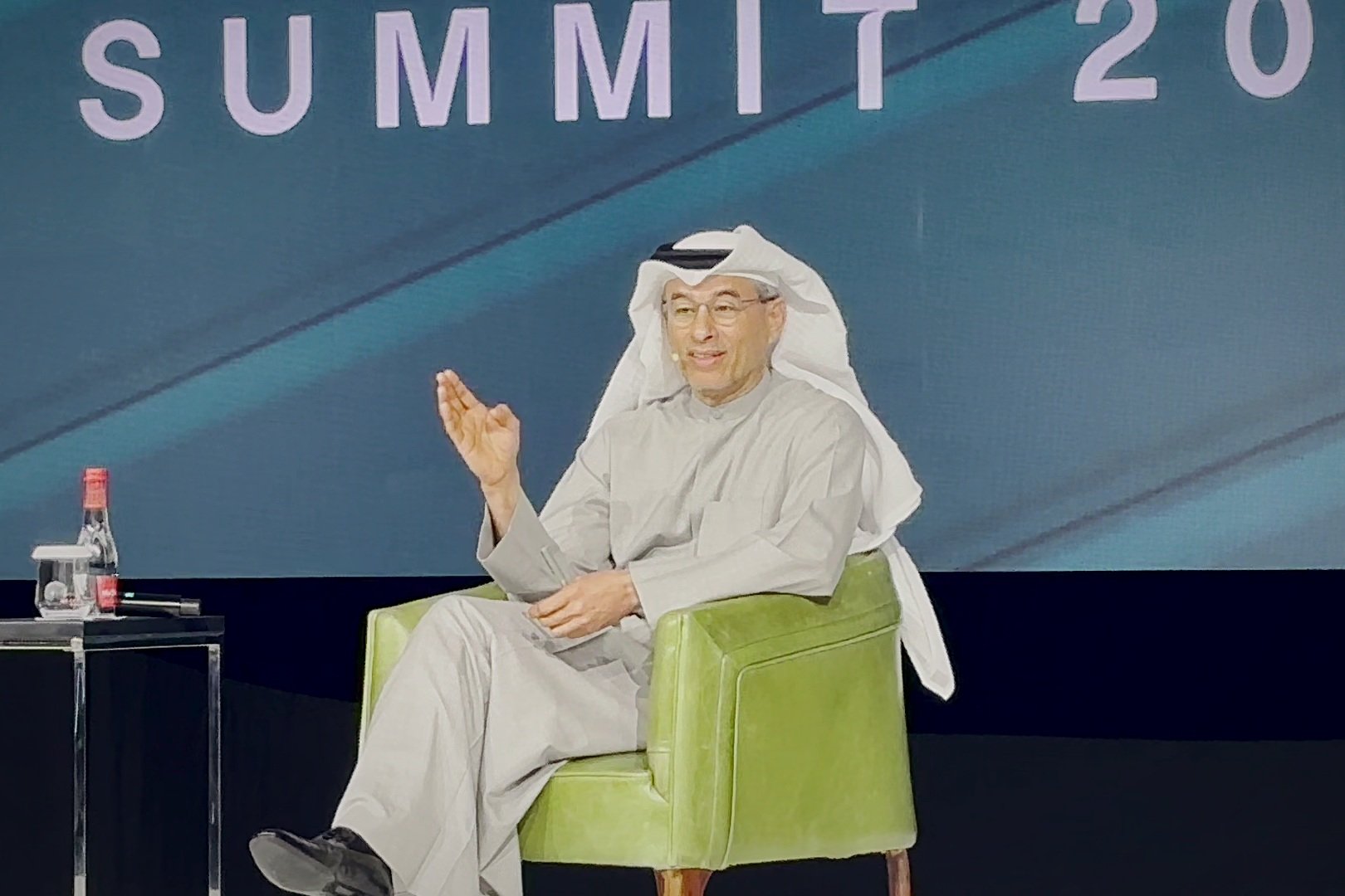 Mohamed Ali Alabbar, CEO da Emaar, fala da importância da IA para os empreendimentos da Emaar durante o RISE Summit 2026