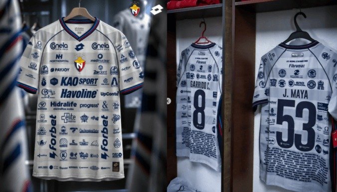 Para sair da crise, time do Equador inova no patrocínio e lança camisa com 148 marcas