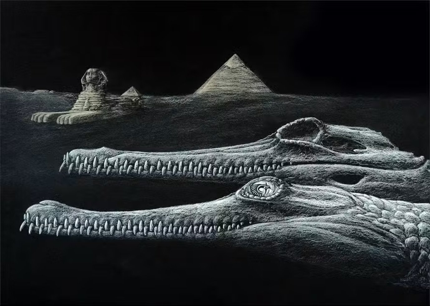 Cientistas identificam crocodilo pré-histórico em rochas da Esfinge de Gizé