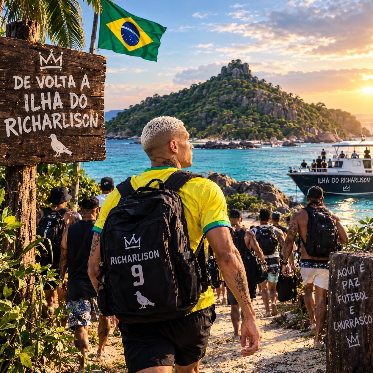 Neymar provoca Richarlison após post sobre ilha: 'Lê o contrato, seu moleque'