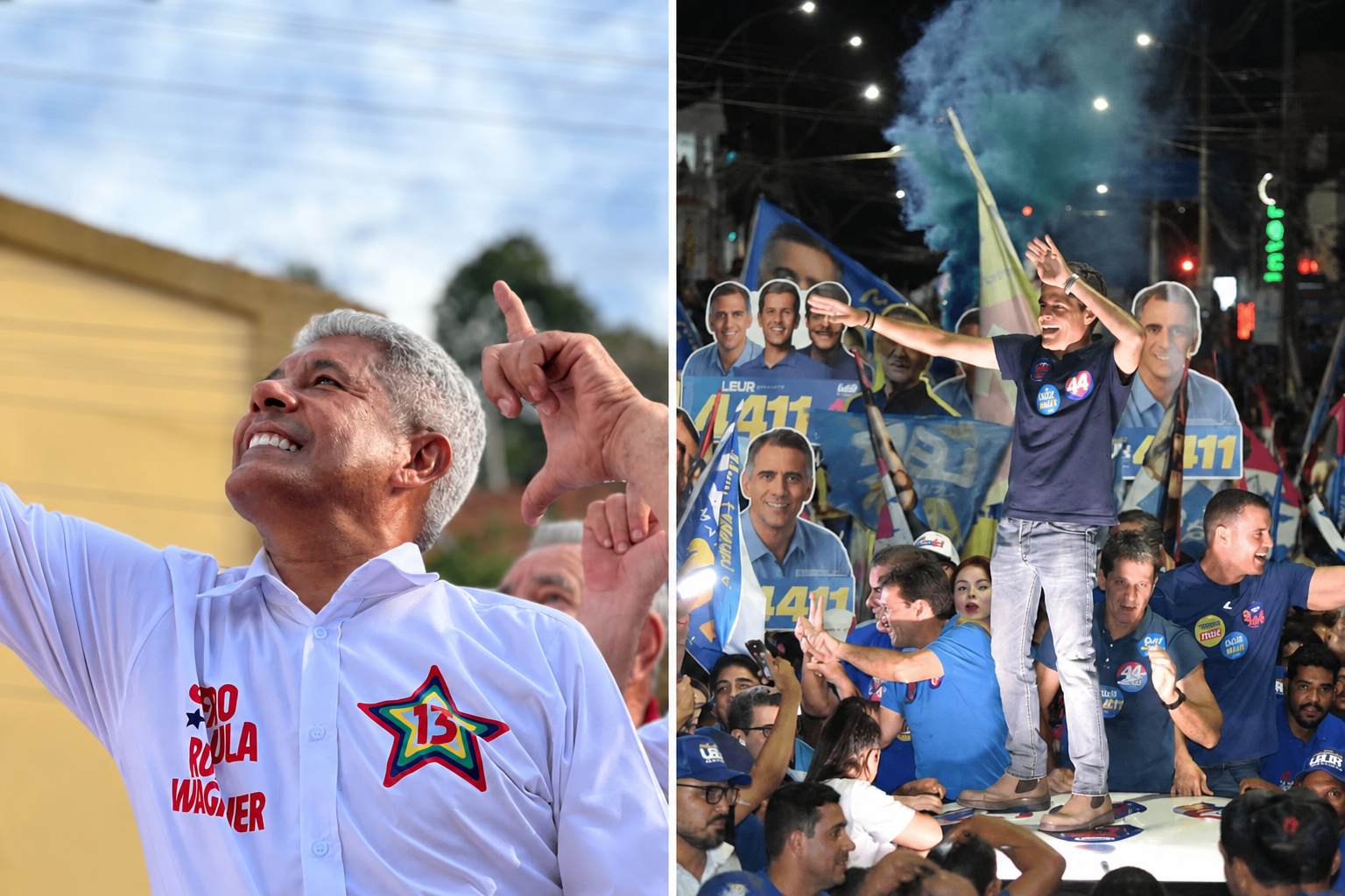 Jerônimo faz maratona no interior e ACM Neto aposta em carreatas na véspera da eleição na Bahia